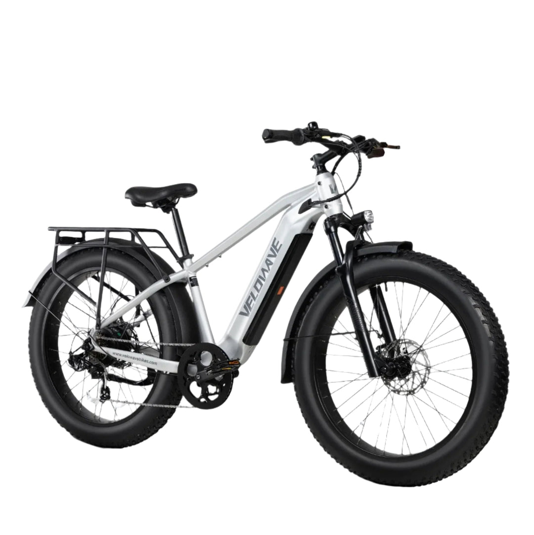 Velowave Ranger 3.0 Fat Tire All-Terrain E-Bike Velowave Fat Tire Electric Bikes Silver 4