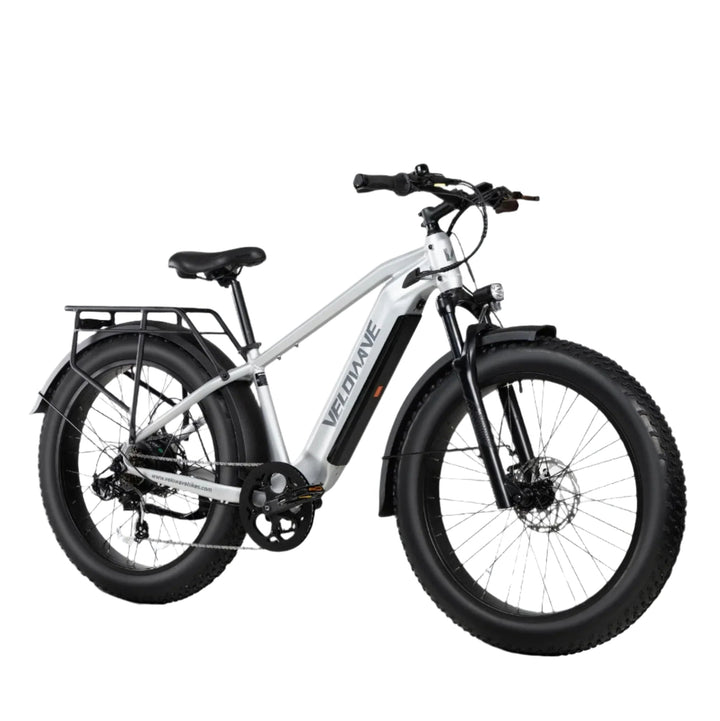 Velowave Ranger 3.0 Fat Tire All-Terrain E-Bike Velowave Fat Tire Electric Bikes Silver 4