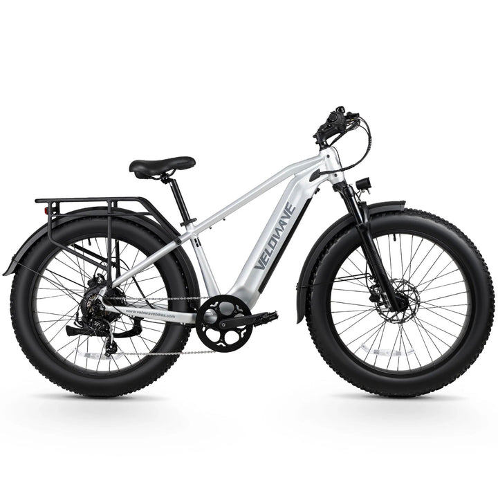 Velowave Ranger 3.0 Fat Tire All-Terrain E-Bike Velowave Fat Tire Electric Bikes Silver 11