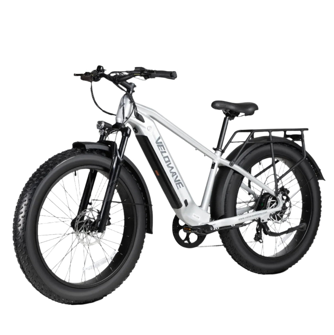 Velowave Ranger 3.0 Fat Tire All-Terrain E-Bike Velowave Fat Tire Electric Bikes Silver 6