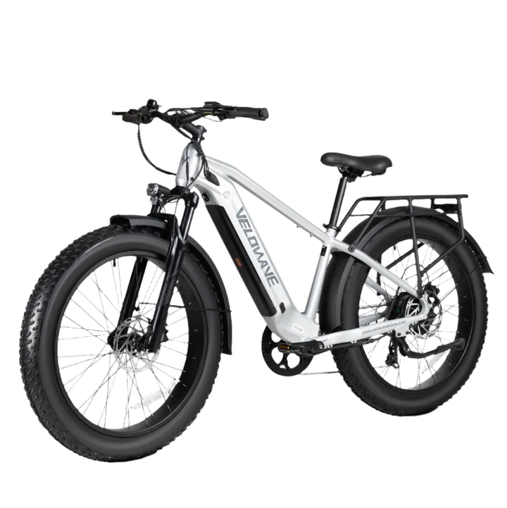 Velowave Ranger 3.0 Fat Tire All-Terrain E-Bike Velowave Fat Tire Electric Bikes Silver 6