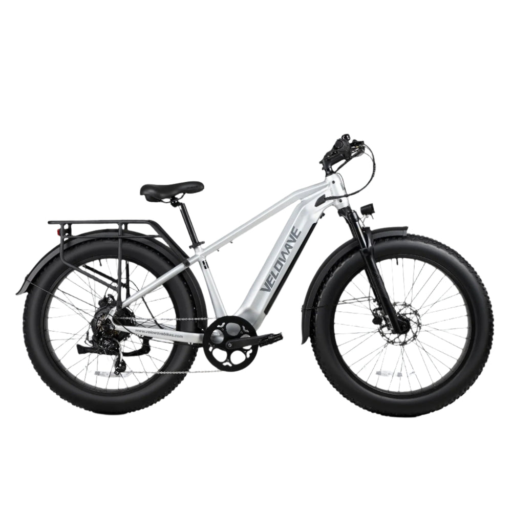 Velowave Ranger 3.0 Fat Tire All-Terrain E-Bike Velowave Fat Tire Electric Bikes Silver 2