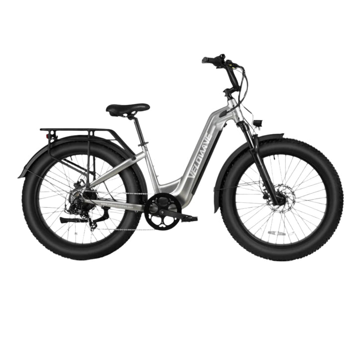Velowave Ranger 3.0 Step-Thru Torque Sensor Electric Bike Fat Tire Electric Bikes Silver 2