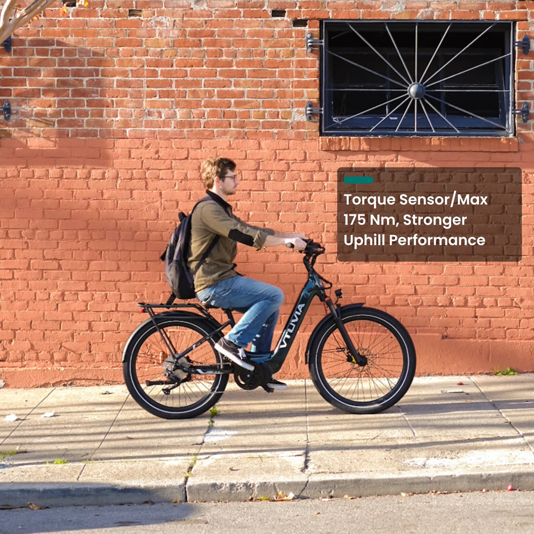 VTUVIA CMB Mid Drive Ebike Combo All Terrain Electric Bikes Dark blue X2 17