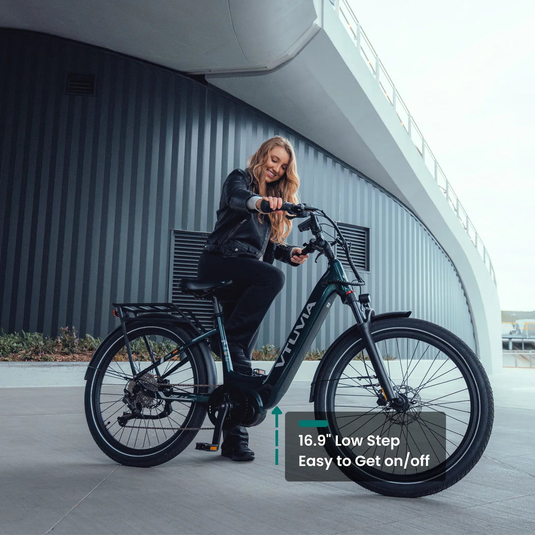 VTUVIA CMB Mid Drive Ebike Combo All Terrain Electric Bikes Dark blue X2 16
