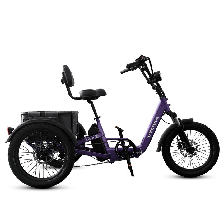 VTUVIA E-Cozy Electric Trike Electric Trikes Lavender Purple 14