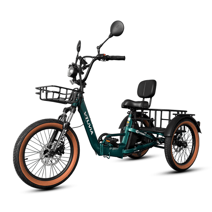 VTUVIA E-Cozy Electric Trike Electric Trikes Forest Green 8