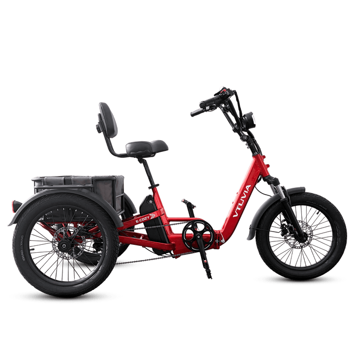 VTUVIA E-Cozy Electric Trike Electric Trikes Ruby Red 1
