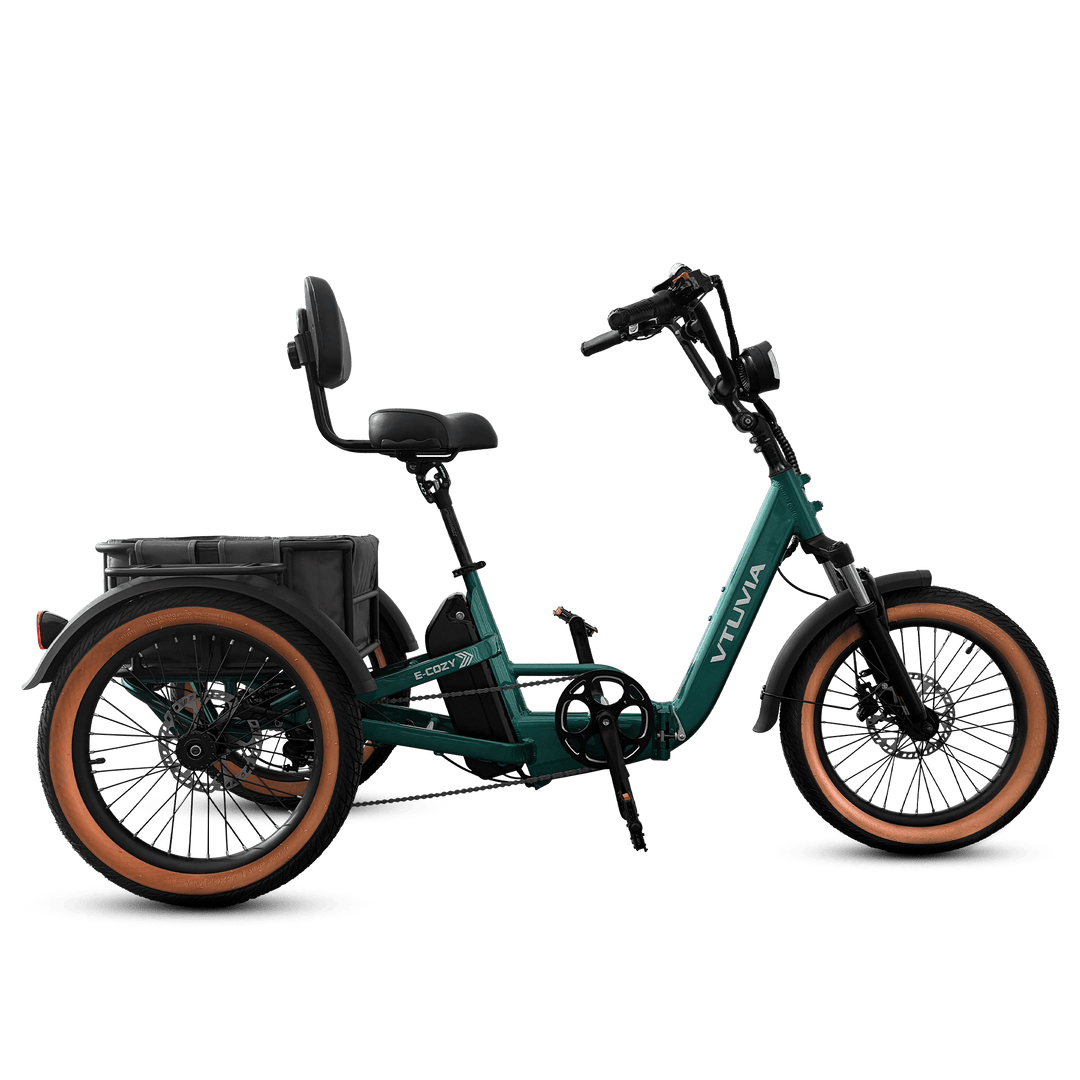 VTUVIA E-Cozy Electric Trike Electric Trikes Forest Green 17