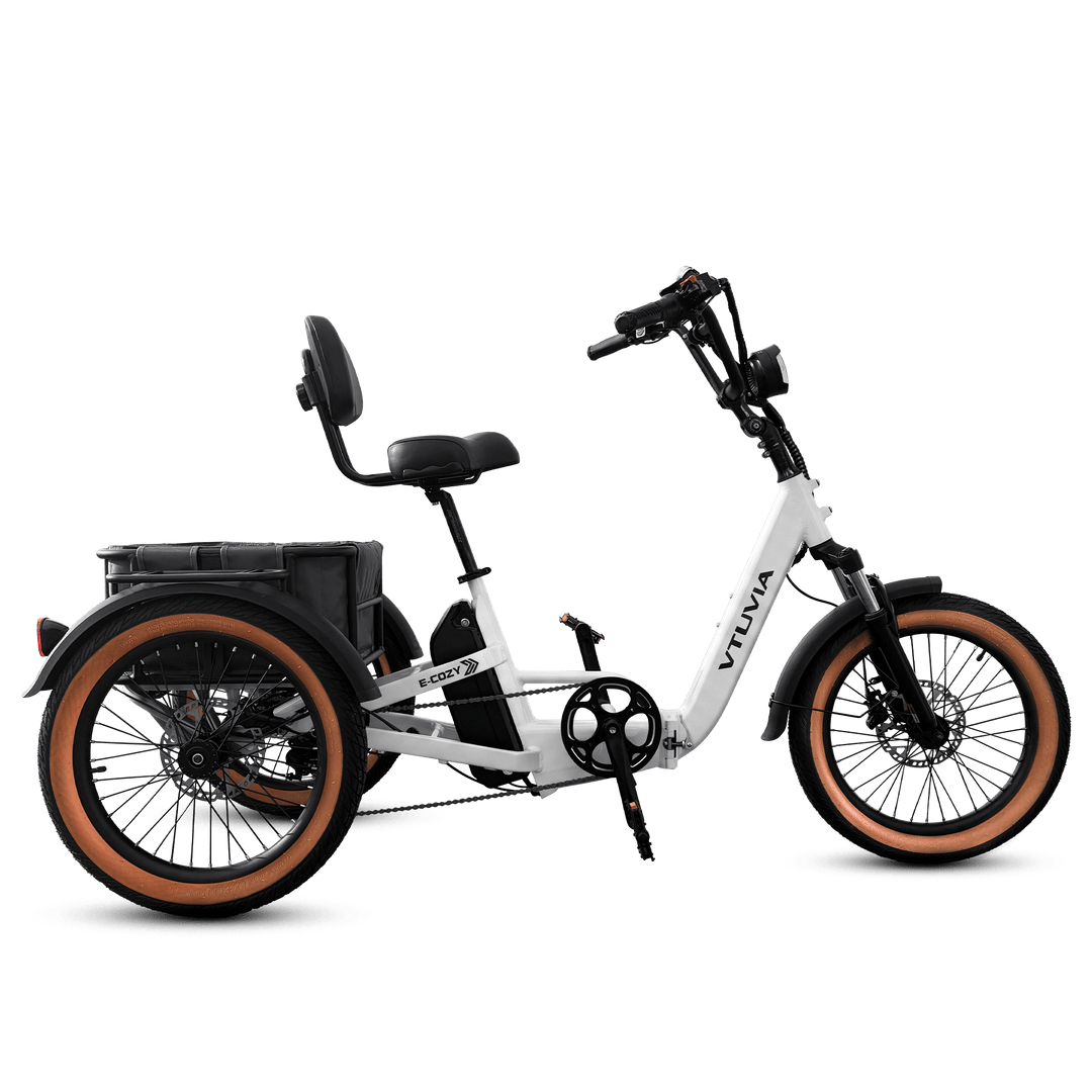 VTUVIA E-Cozy Electric Trike Electric Trikes Pearl White 19
