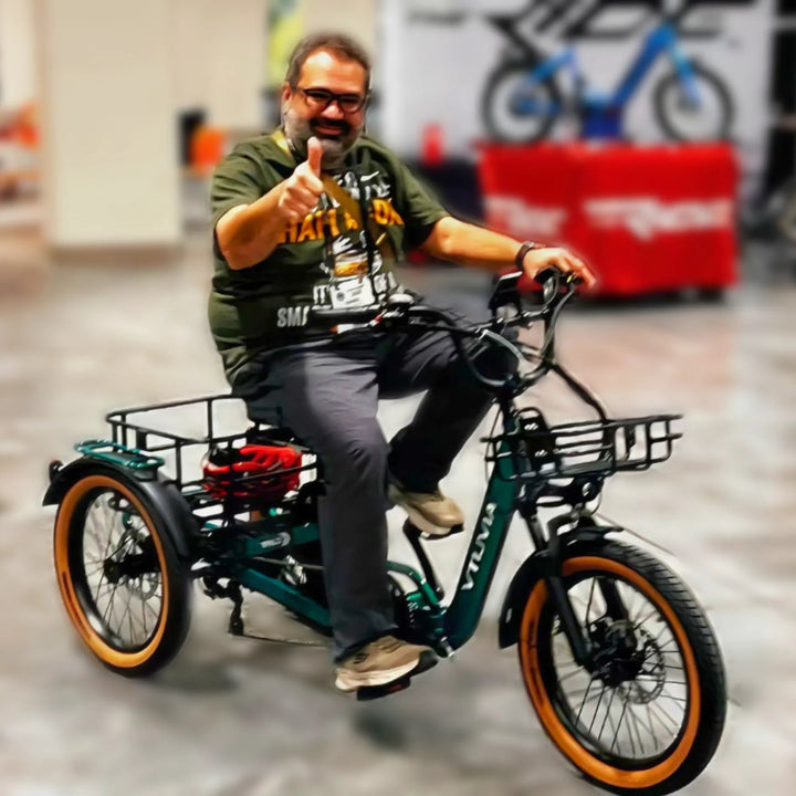 VTUVIA E-Cozy Electric Trike Electric Trikes Forest Green 9