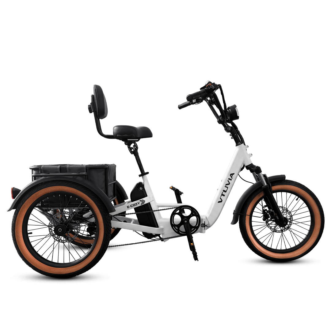 VTUVIA E-Cozy Electric Trike Electric Trikes Pearl White 11