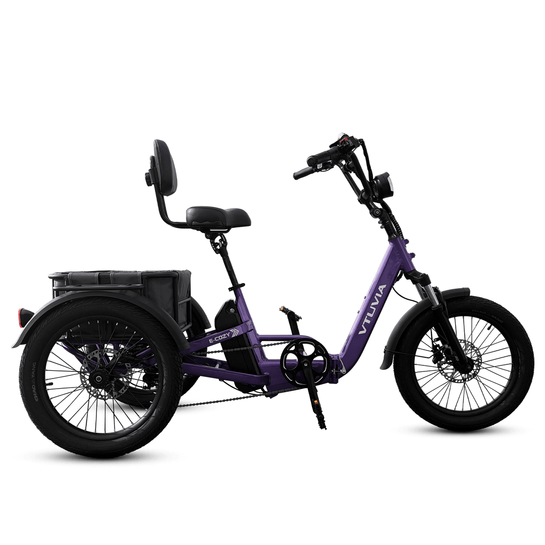 VTUVIA E-Cozy Electric Trike Electric Trikes Lavender Purple 18