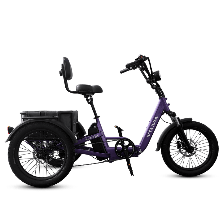VTUVIA E-Cozy Electric Trike Electric Trikes Lavender Purple 18