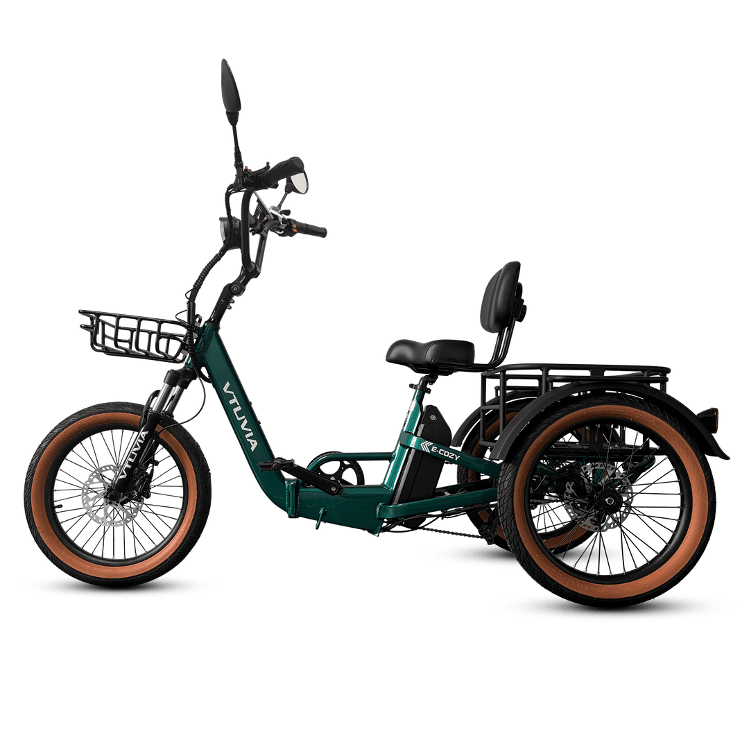 VTUVIA E-Cozy Electric Trike Electric Trikes Pearl White 20
