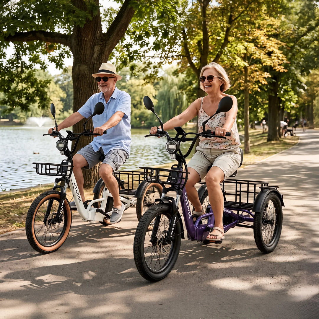 VTUVIA E-Cozy Electric Trike Electric Trikes Lavender Purple 16