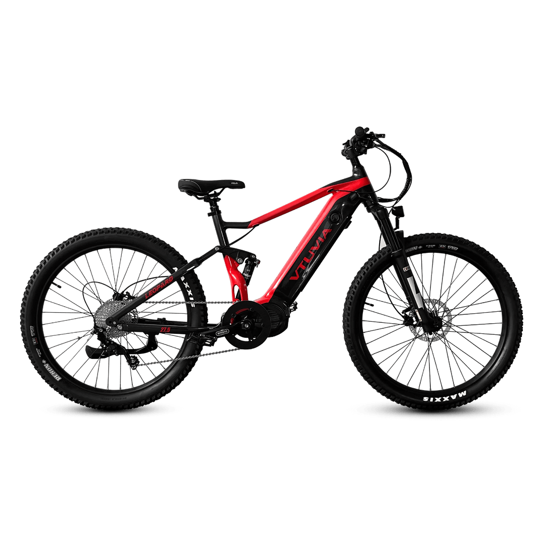 VTUVIA FMB VTUVIA Electric Mountain Bikes Red & Black 1