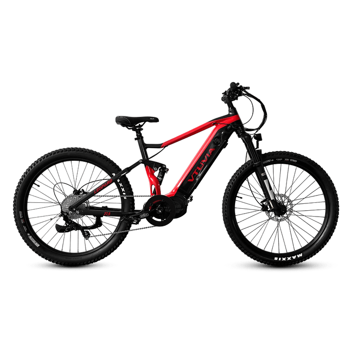 VTUVIA FMB VTUVIA Electric Mountain Bikes Red & Black 1