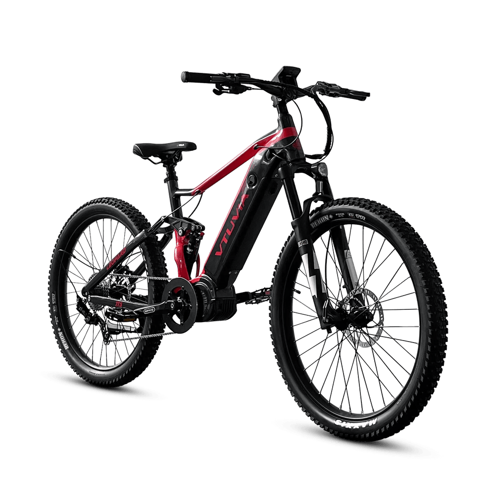 VTUVIA FMB VTUVIA Electric Mountain Bikes Red & Black 2