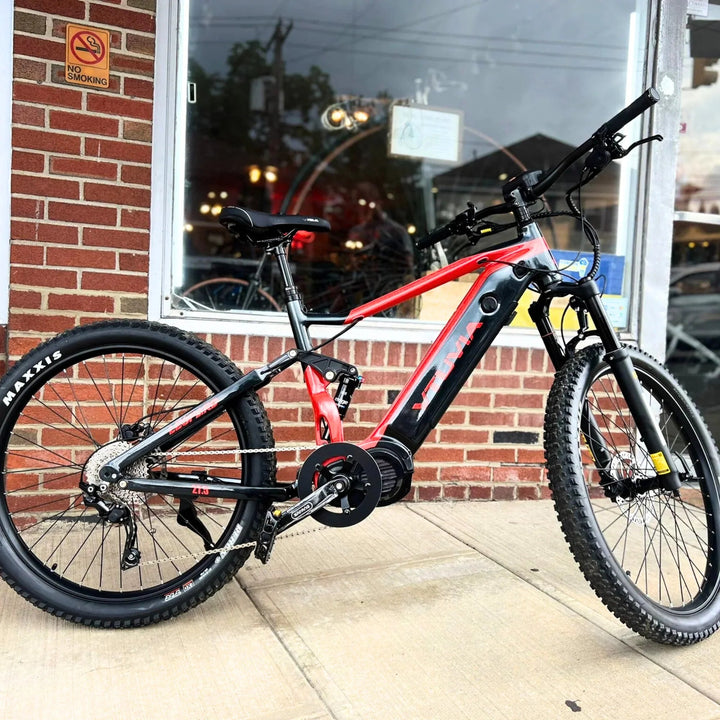 VTUVIA FMB VTUVIA Electric Mountain Bikes Red & Black 4