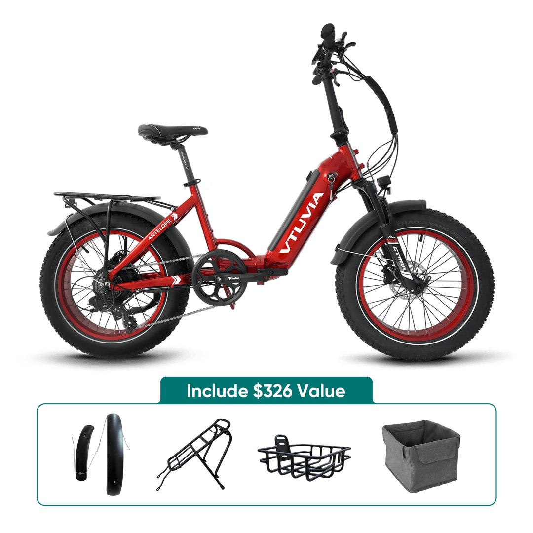 VTUVIA SX20 Folding Ebike Combo Folding Electric Bikes White x2 13