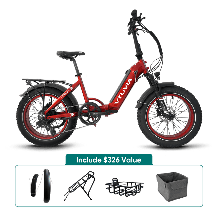 VTUVIA SX20 Folding Ebike Combo Folding Electric Bikes White x2 13