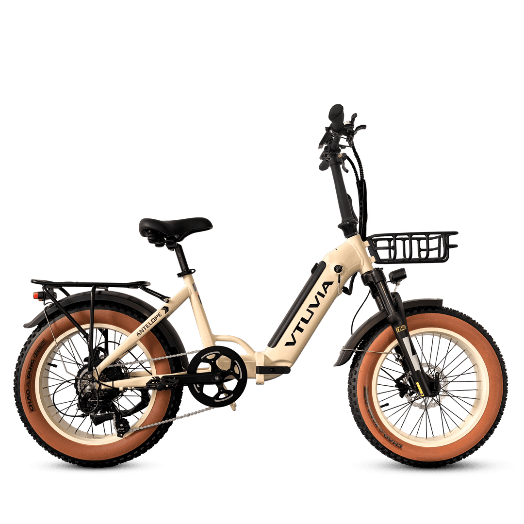 VTUVIA SX20 Folding Ebike Combo Folding Electric Bikes Silvery + Red 8