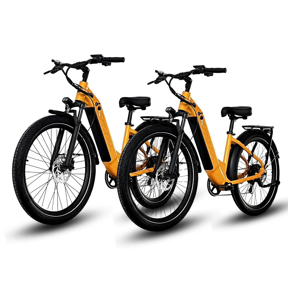 VTUVIA Zeal LT7 500W Combo VTUVIA Commuter Electric Bikes Lemon Yellow X2 2