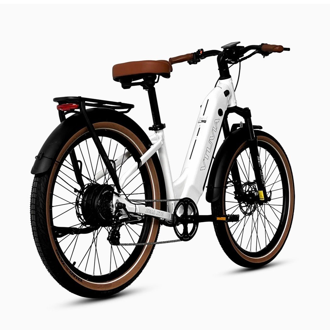 VTUVIA Zeal XT8 Commuter Electric Bikes Glacier White 3