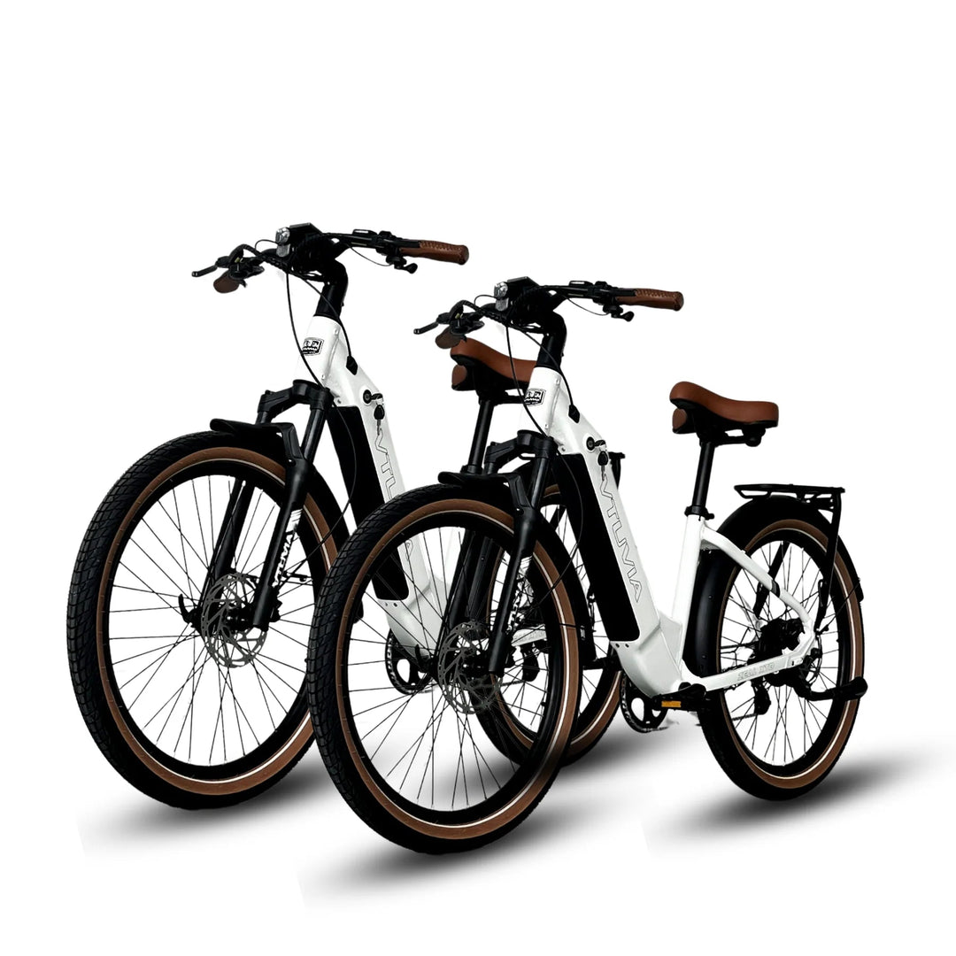 VTUVIA Zeal XT8 Ebike Combo Commuter Electric Bikes Glacier White X2 1