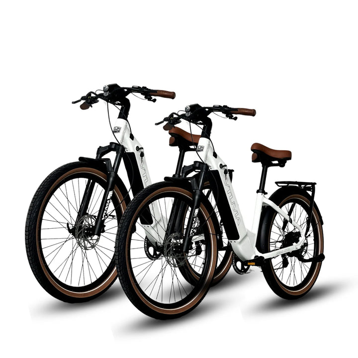VTUVIA Zeal XT8 Ebike Combo Commuter Electric Bikes Glacier White X2 1