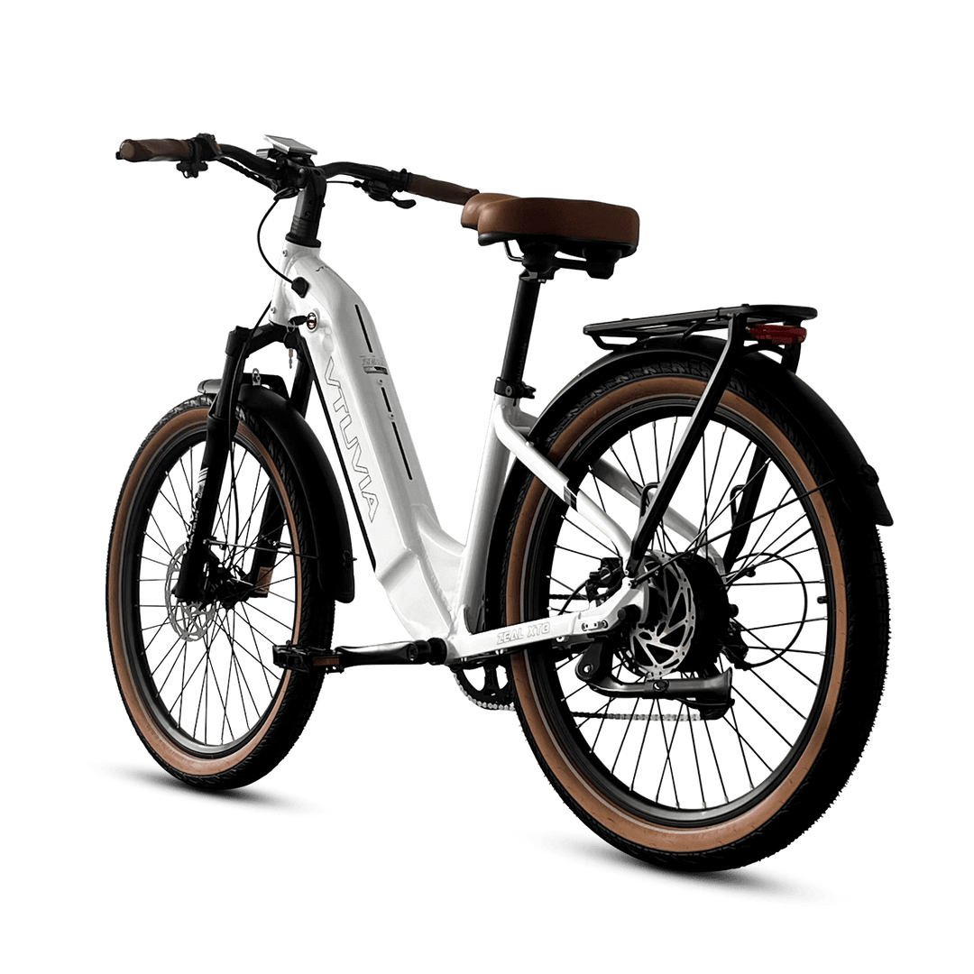VTUVIA Zeal XT8 Ebike Combo Commuter Electric Bikes Glacier White X2 3