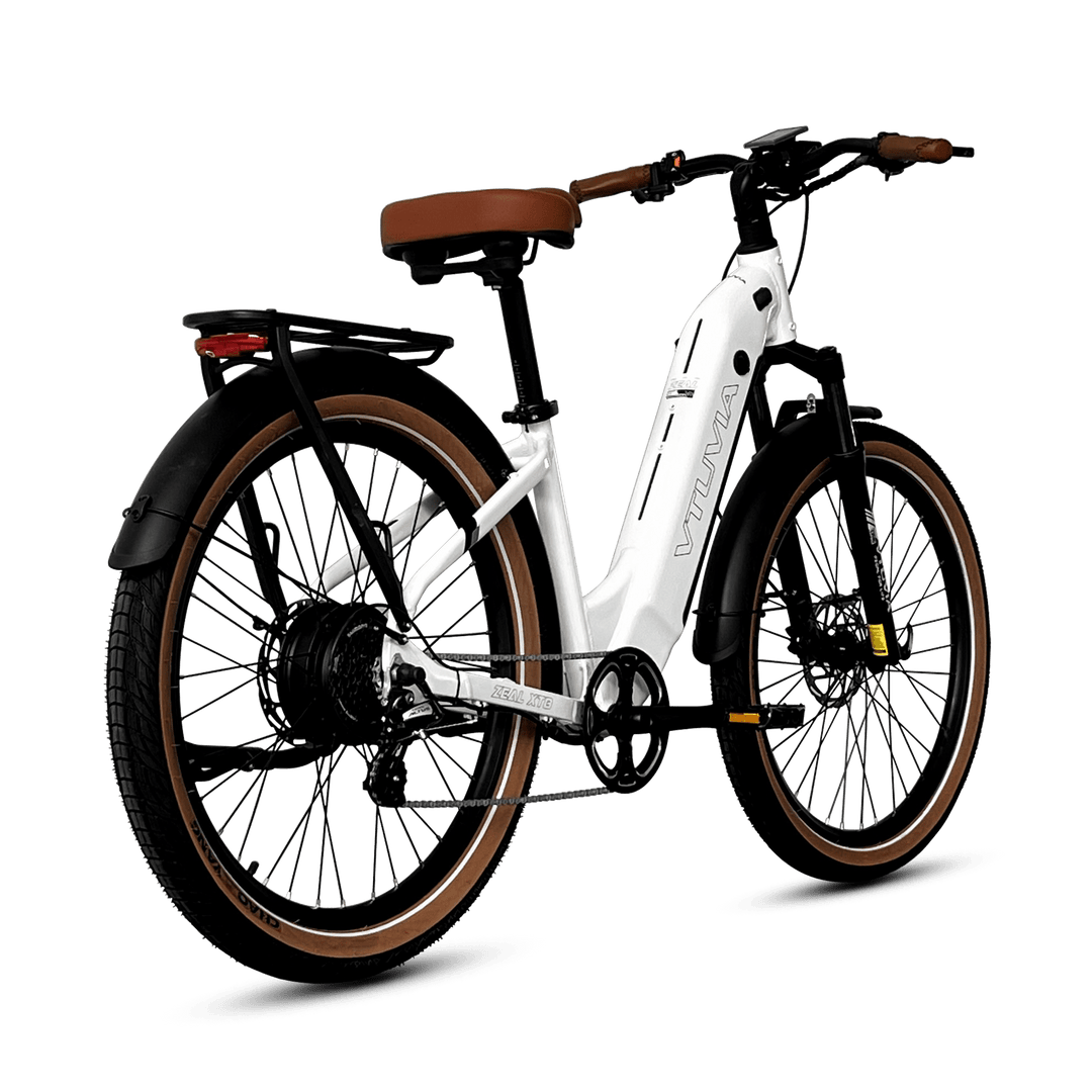 VTUVIA Zeal XT8 Ebike Combo Commuter Electric Bikes Glacier White X2 4