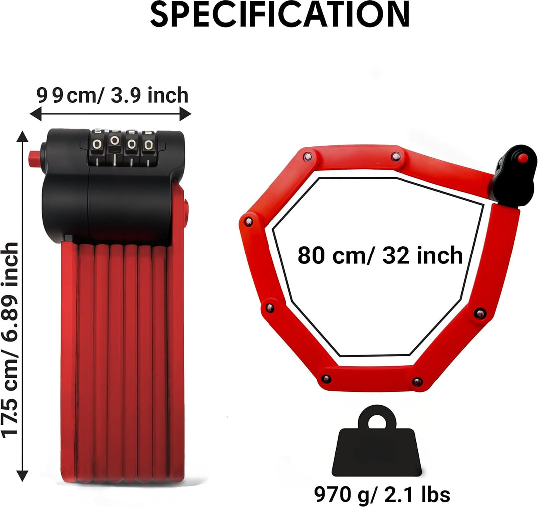 XNITO Folding Lock – 4-Digit Heavy-Duty Combo Lock 5