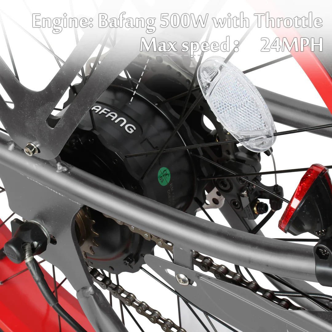 Micargi Micargi| 26" CYCLONE 2.0 Deluxe 500W 48V 11.6AH Fat Tire Cruiser Electric Bike - eBike Haul