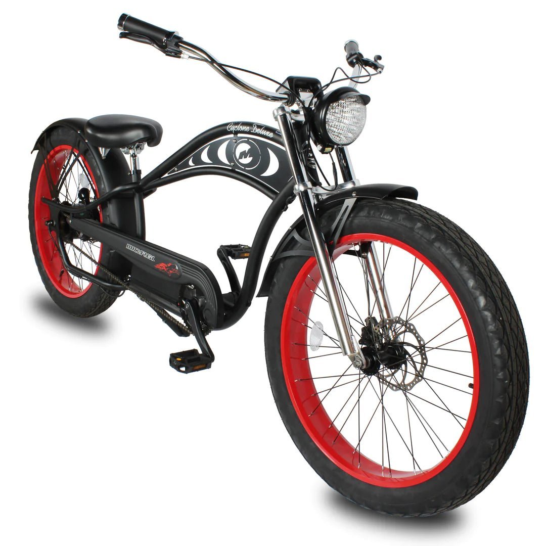 Micargi Micargi| 26" CYCLONE 2.0 Deluxe 500W 48V 11.6AH Fat Tire Cruiser Electric Bike - eBike Haul