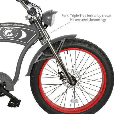 Micargi Micargi| 26" CYCLONE 2.0 Deluxe 500W 48V 11.6AH Fat Tire Cruiser Electric Bike - eBike Haul