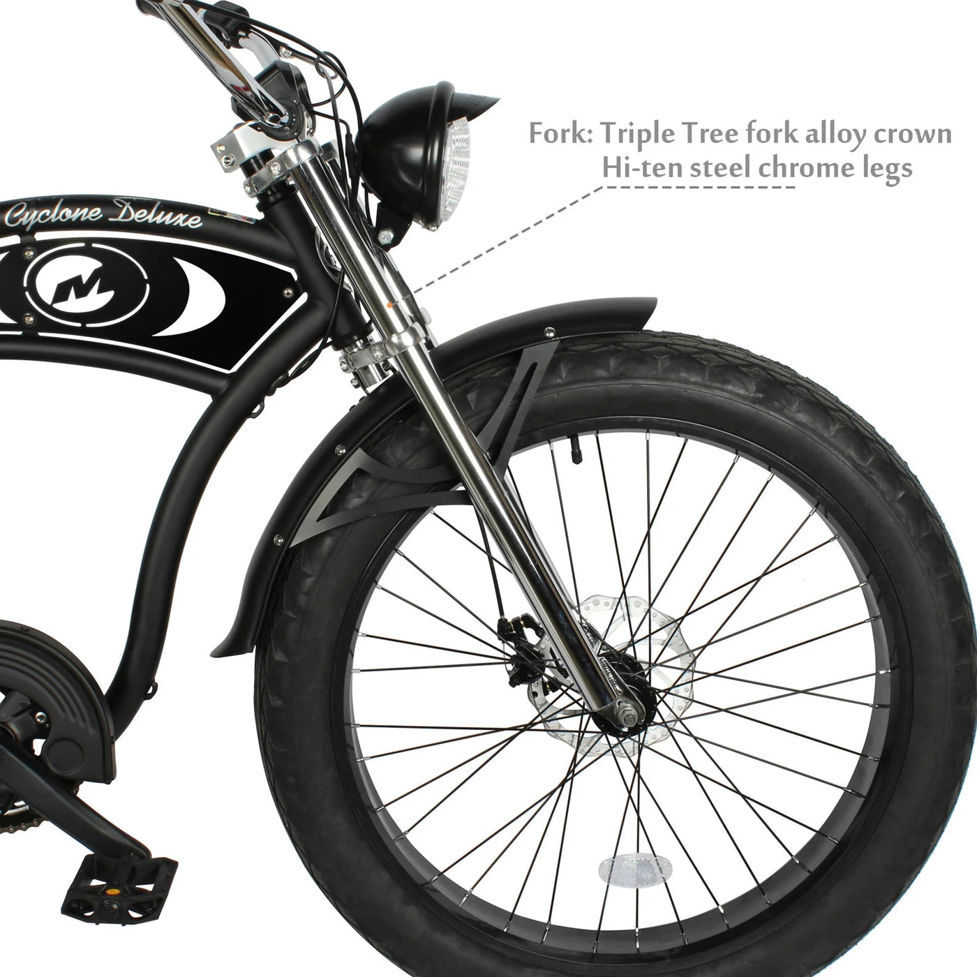 Micargi Micargi| 26" CYCLONE 2.0 Deluxe 500W 48V 11.6AH Fat Tire Cruiser Electric Bike - eBike Haul