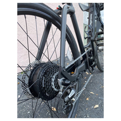 AmericanElectric AmericanElectric| RAVEN Matt Black Step-Thru Commuter Electronic Bike - eBike Haul