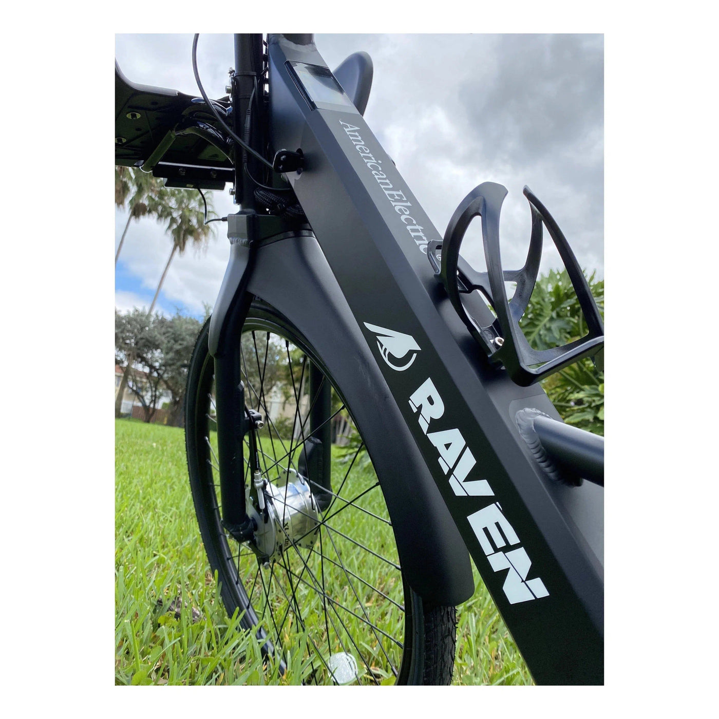 AmericanElectric AmericanElectric| RAVEN Matt Black Step-Thru Commuter Electronic Bike - eBike Haul