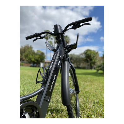 AmericanElectric AmericanElectric| RAVEN Matt Black Step-Thru Commuter Electronic Bike - eBike Haul