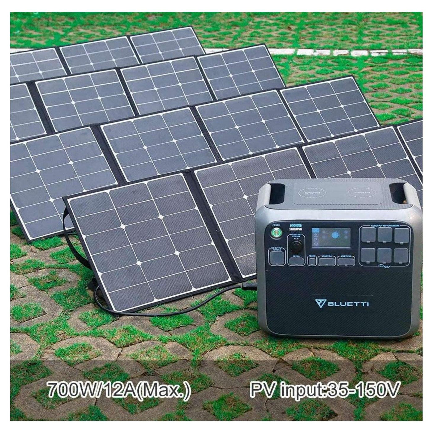 BLUETTI BLUETTI AC200P + 3*PV120 | 2000Wh 2000W USP Mode Solar Generator - eBike Haul