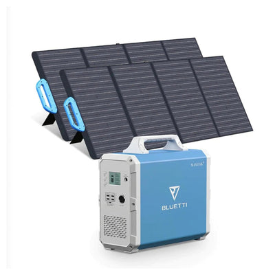BLUETTI BLUETTI EB150 1500Wh/ 1000W + 2*PV120/PV200 USP Mode Portable Solar Generator - eBike Haul