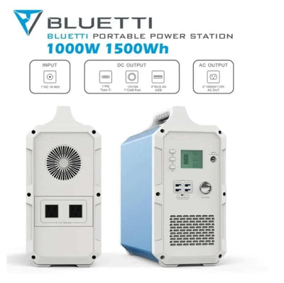 BLUETTI BLUETTI EB150 1500Wh/ 1000W + 2*PV120/PV200 USP Mode Portable Solar Generator - eBike Haul
