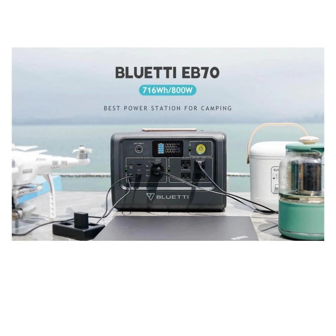 BLUETTI BLUETTI EB70S|  800W 716Wh USP Mode Portable Power Station - eBike Haul