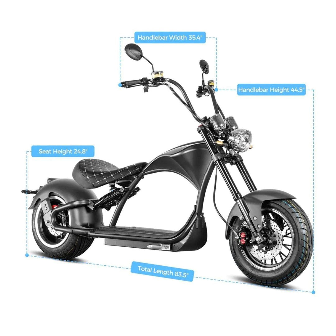 eahora Eahora M1P EMARS 2000W 37MPH Electric Fat Tire Scooter Chopper - eBike Haul