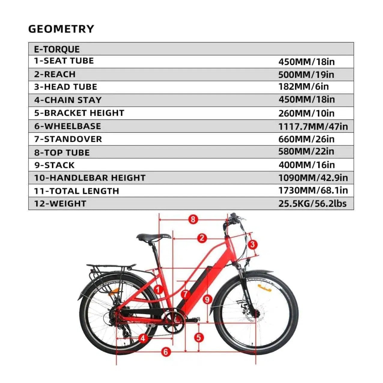 eunorau EUNORAU| E-TORQUE 48V500W Cruiser Step-Thru Electric Bike - eBike Haul