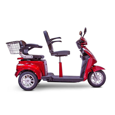 EWheels EW-66 | 2 Passenger 600 lbs Capacity 3 Wheel Electric Mobility Scooters - eBike Haul