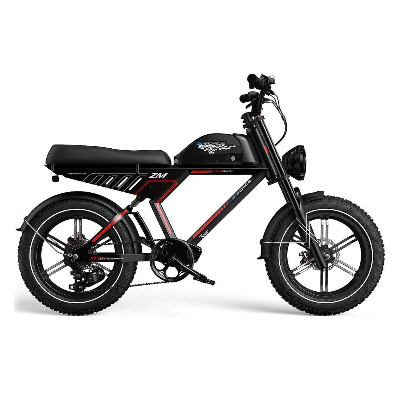 G-FORCE G-FORCE| ZM 750W Fat Tire Moped-Style Electric Bike - eBike Haul