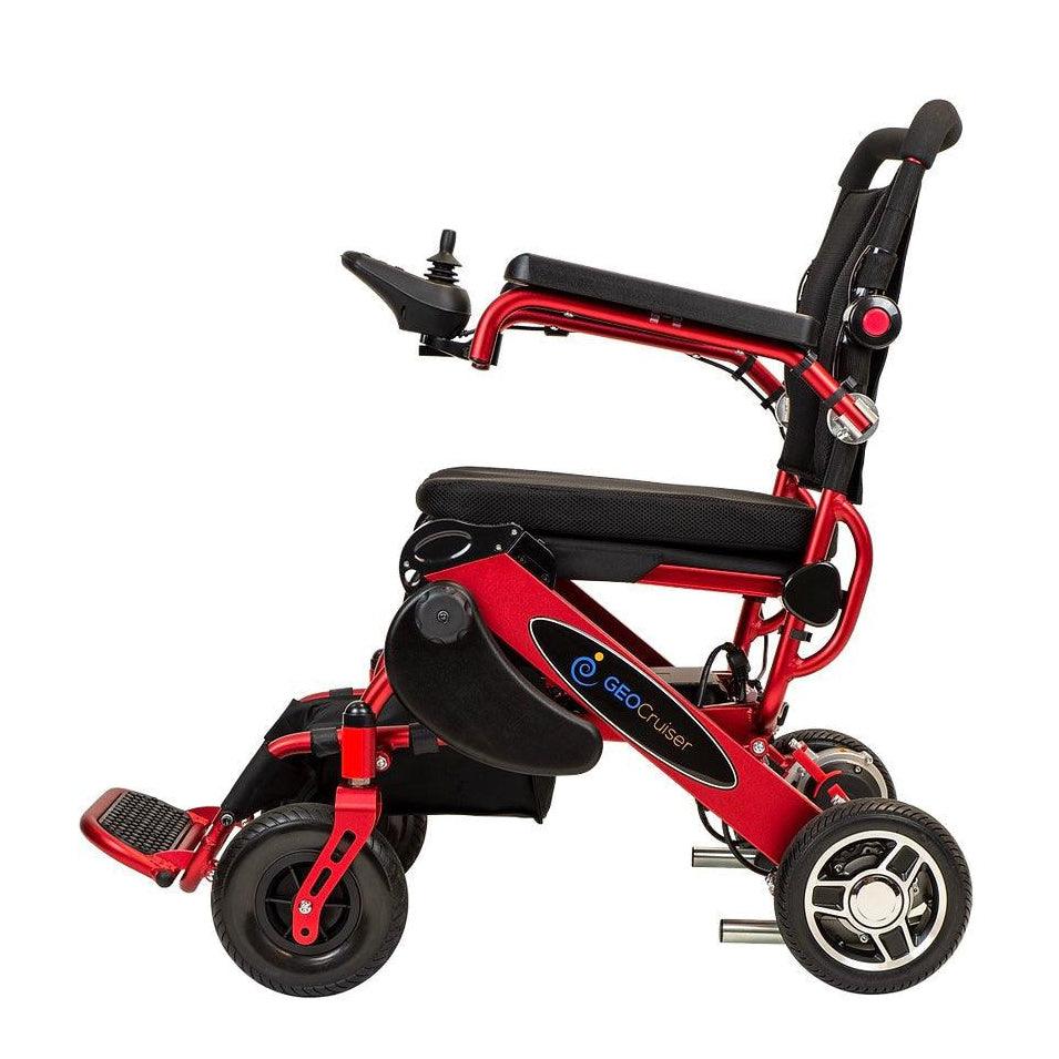 Geo Cruiser DX Electric Wheelchair – Folding, Airline Approved, 56 lbs Folding Electric Wheelchairs Candy Apple Red 2
